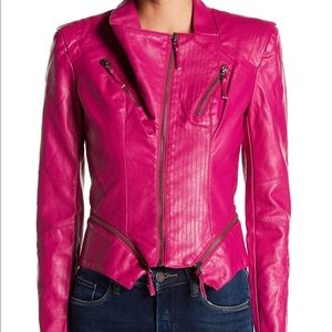 NWOT Hot Pink Blank NYC Leather Moro Jacket